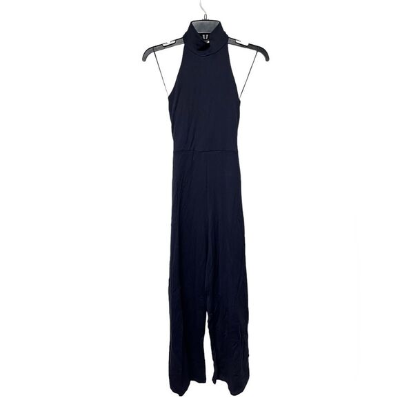 NWT Susana Monaco | Midnight Mock Open Back 32” Jumpsuit S - Picture 6 of 12